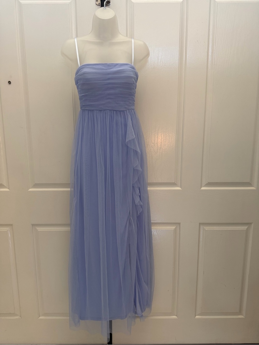 Lilac Spaghetti Strap Maxi Formal Dress Sz 3/4